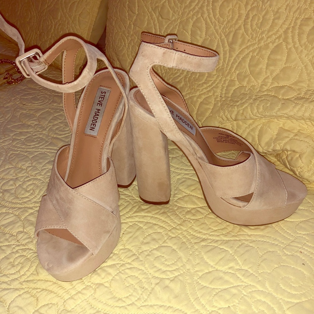 Steve Madden thick heel heels.